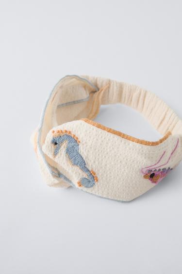 EMBROIDERED TURBAN - Ecru by Zara - Image 2