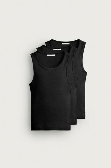Paquete de 3 tops básicos de tirantes