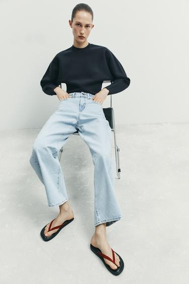 JEANS Z1975 TIRO ALTO COSTURAS DELANTERAS - Azul claro de Zara