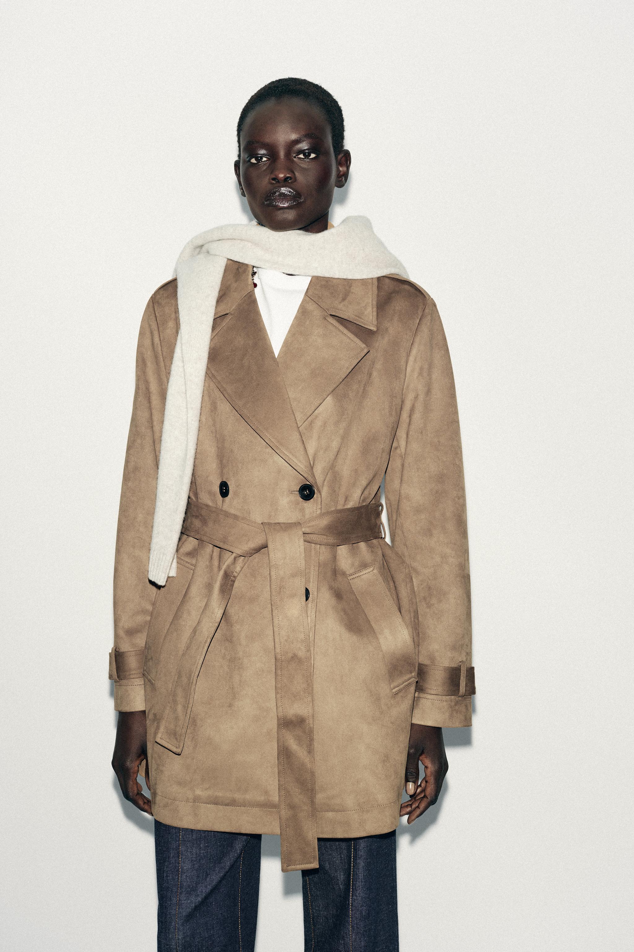 ZARA コート　キャメル　M レディース ZARA - ZARA ZW COLLECTION オーバーサイズ ショートコートの