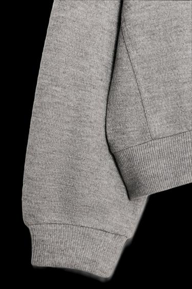 SUDADERA SOFT MANGA LARGA - Gris topo de Zara