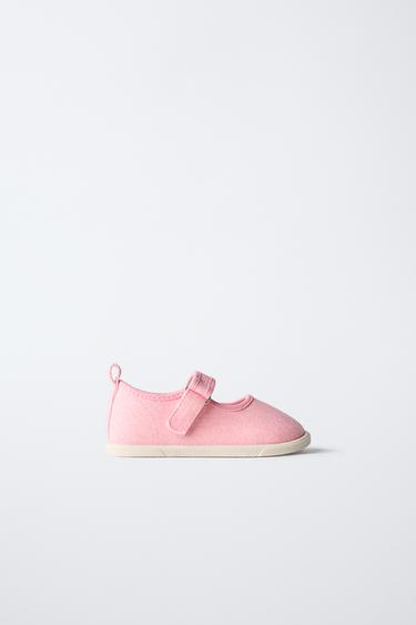 BAREFOOT COTTON BALLET FLATS - Pink by Zara