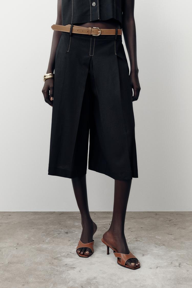 Pantalones Cortos Bermuda Larga Mujer BERMUDA LARGA PINZAS