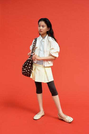 NYLON BERMUDA SKORT WITH BOX PLEATS - Butter by Zara