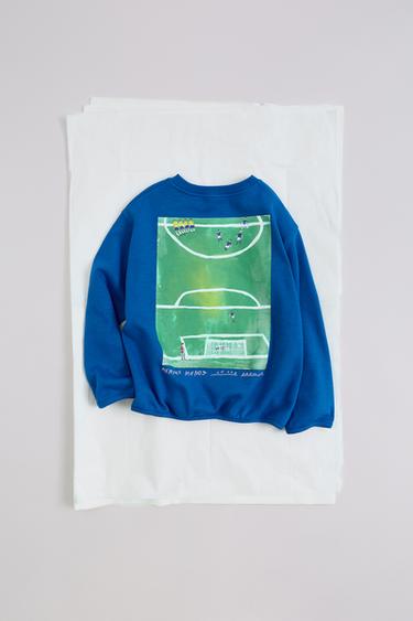 SWEATSHIRT MIT STICKEREI CLARA CEBRIAN © - Bläulich von Zara