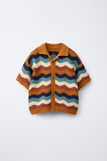 CROCHET KNIT SHIRT - Multicoloured by Zara - Image 0