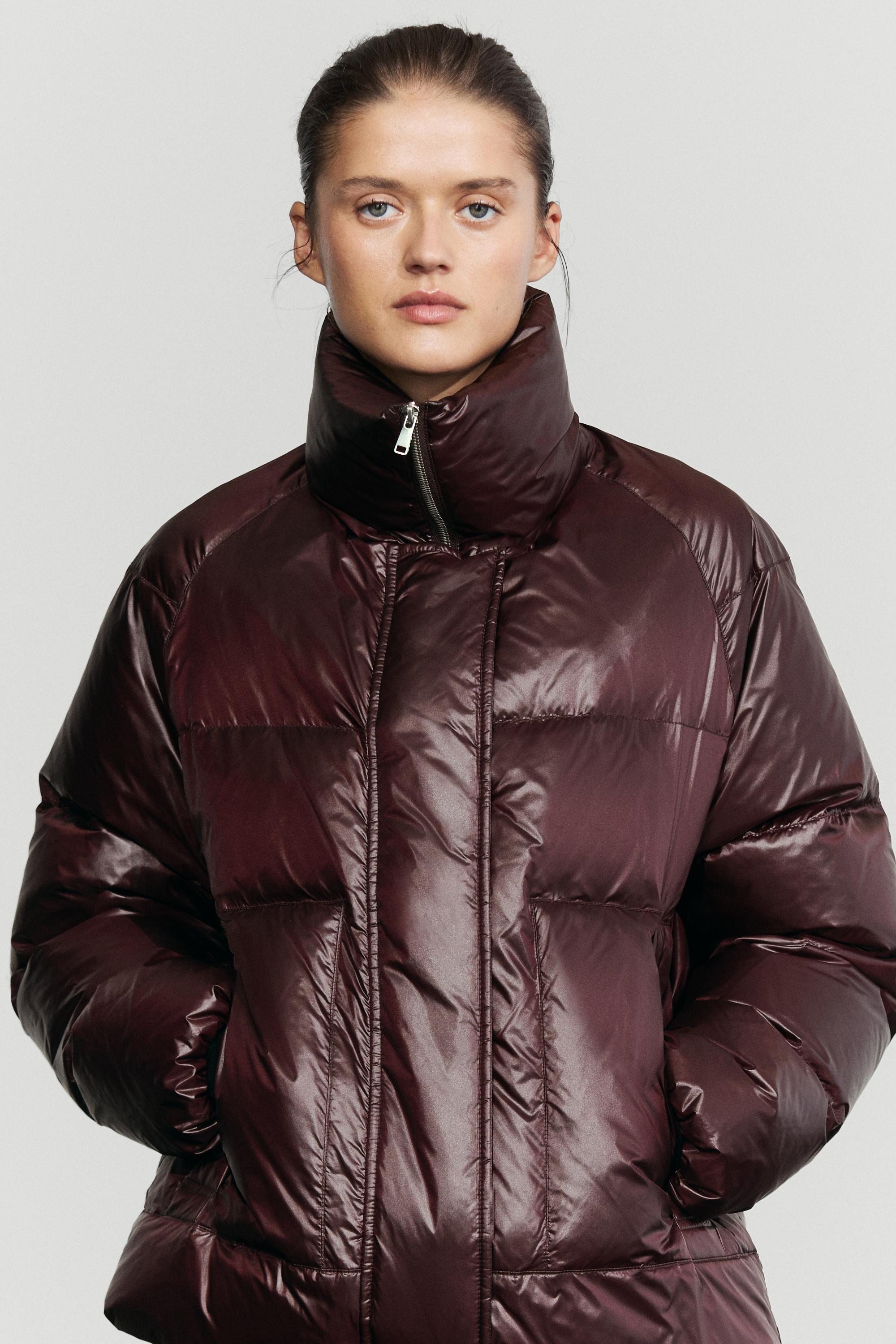 Shiny puffer jacket - white | ZARA United States