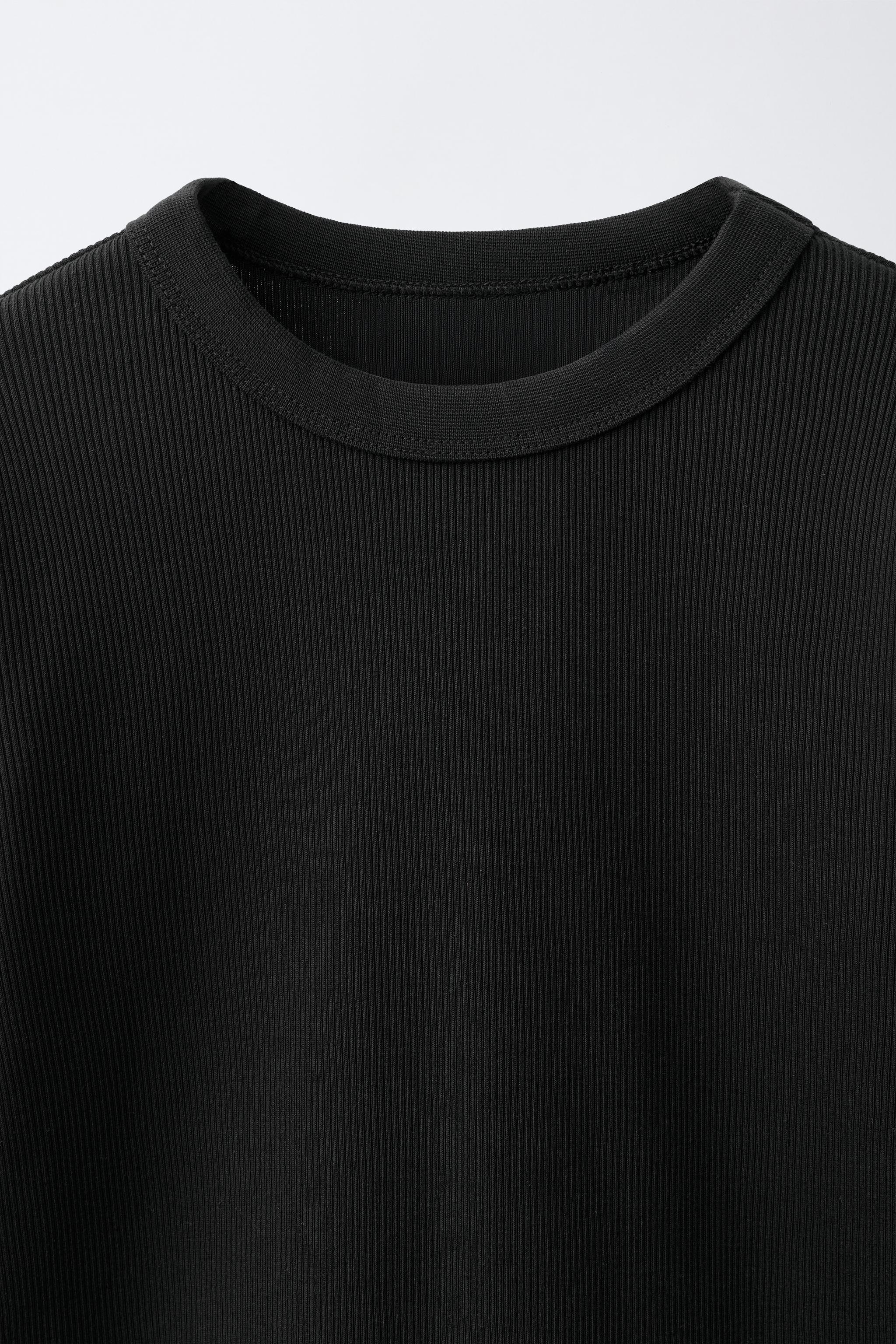 Детские футболки Zara RIBBED T-SHIRT — фото 3