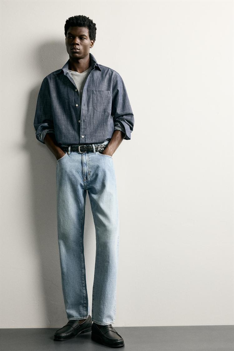 Jeans de corte regular y ligero 5