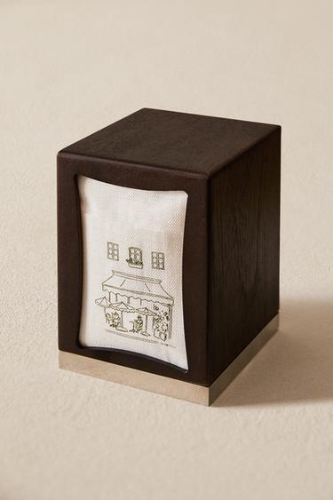 COFFEE NAPKIN HOLDER AND NAPKIN SET - Brown by Zara