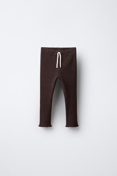 LEGGING CANALÉ SOFT TOUCH - Chocolate de Zara