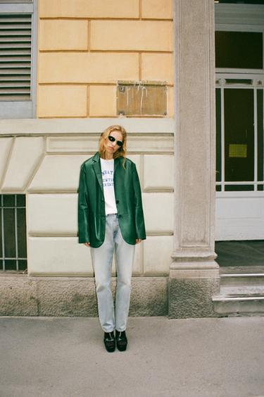 ОВАЛЬНЫЕ СОЛНЕЧНЫЕ ОЧКИ — ЗЕЛЕНЫЙ от Zara — изображение 0