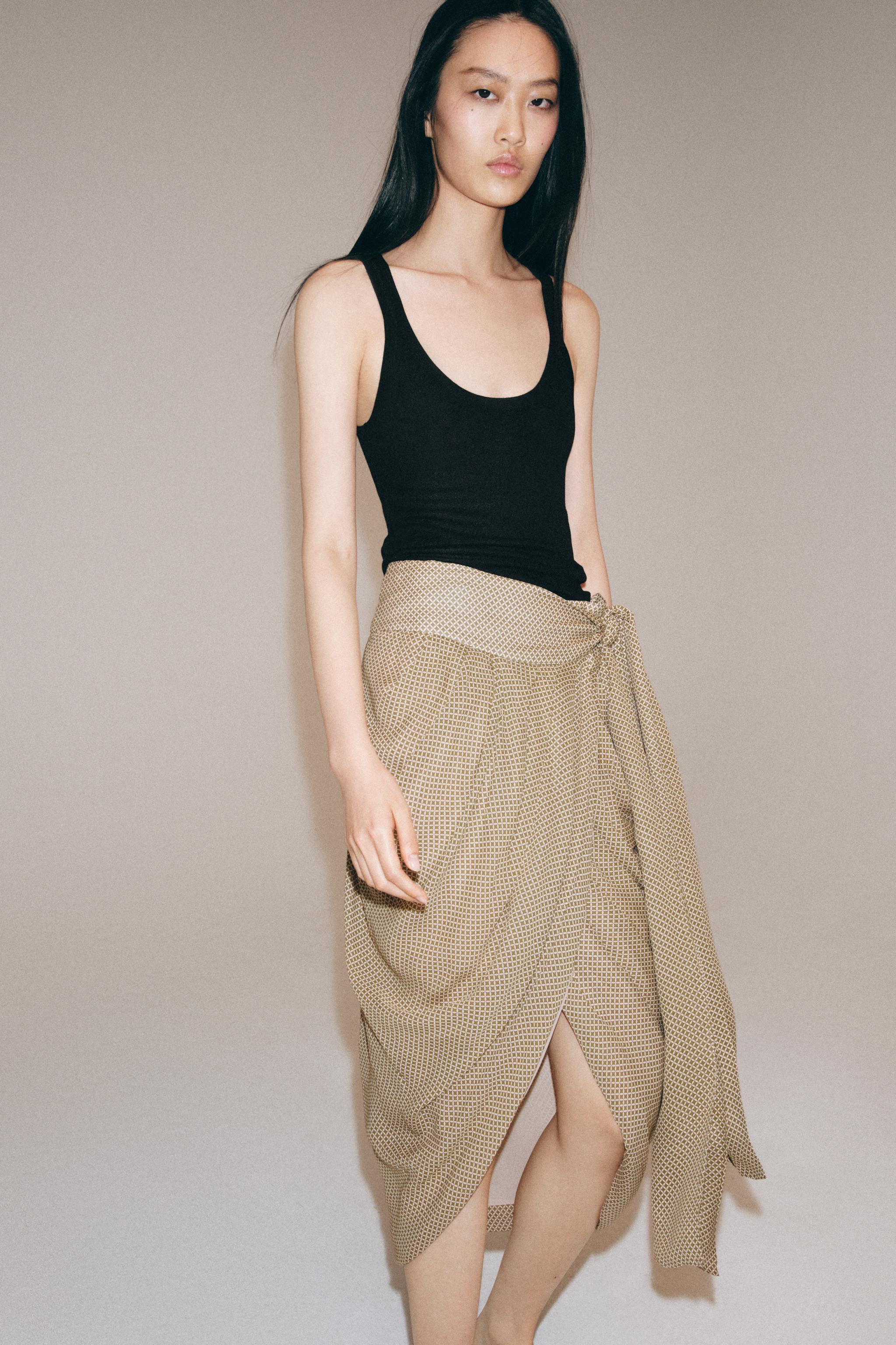 DRAPED PRINTED SKIRT ZW COLLECTION
