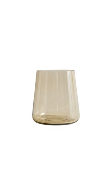 CONICAL CRYSTALLINE TUMBLER - Brown by Zara