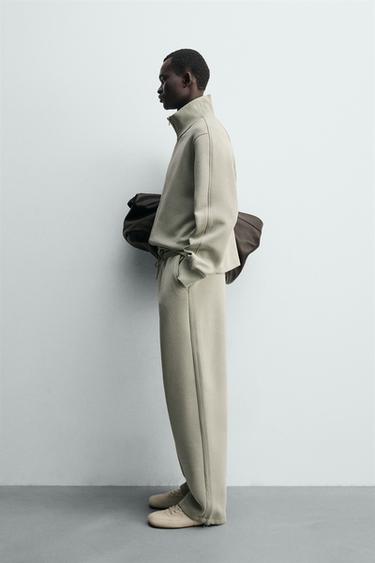 RELAXED FIT INTERLOCK JOGGER TROUSERS - Mint by Zara - Image 3