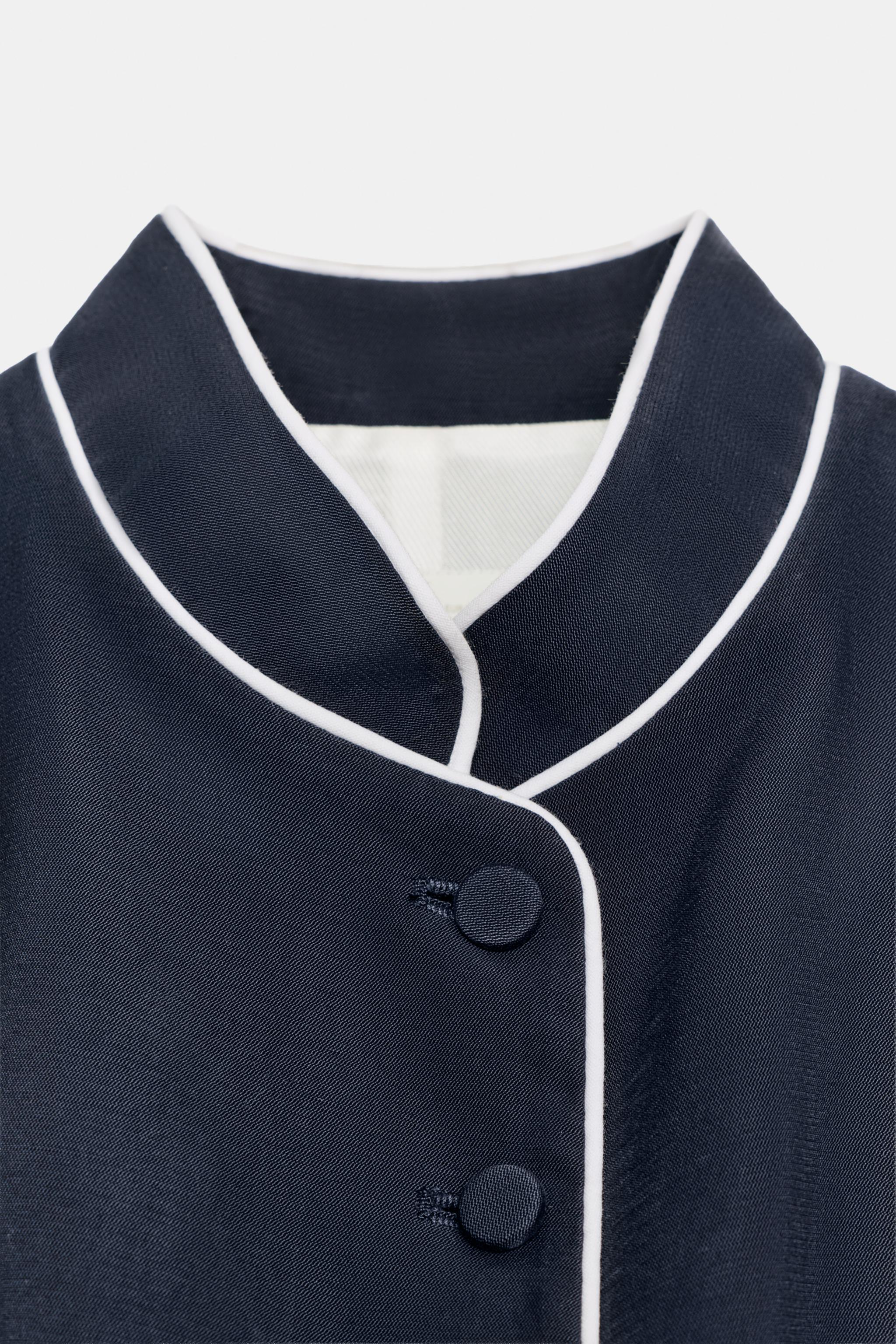 Женские жилеты Zara CONTRAST PIPING VEST — фото 10