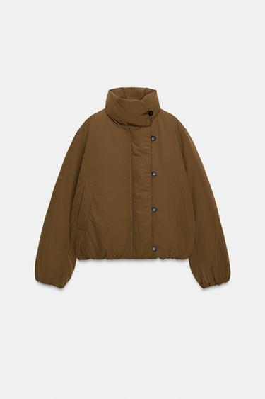 VESTE MATELASSÉE ZW COLLECTION - Chocolat de Zara - Image 5