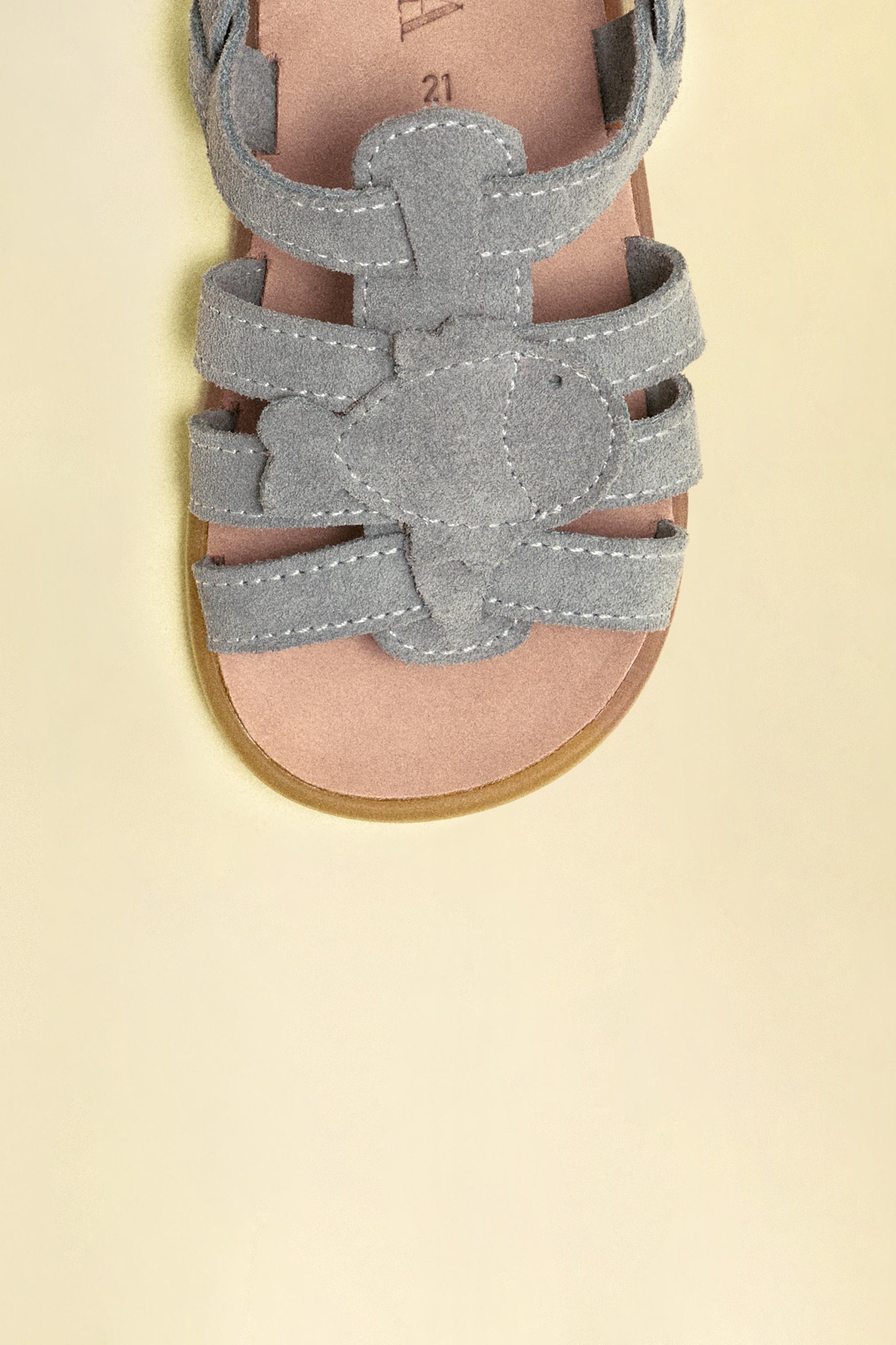 Детские сандалии Zara BAREFOOT FISH LEATHER SANDALS — фото 10
