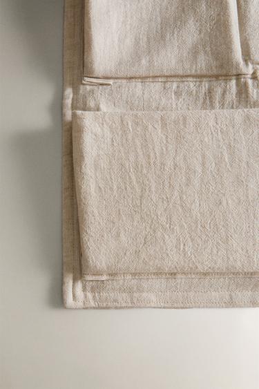 CHILDREN'S PLAIN LINEN POPLIN WARDROBE ORGANISER - Ecru by Zara - Image 2