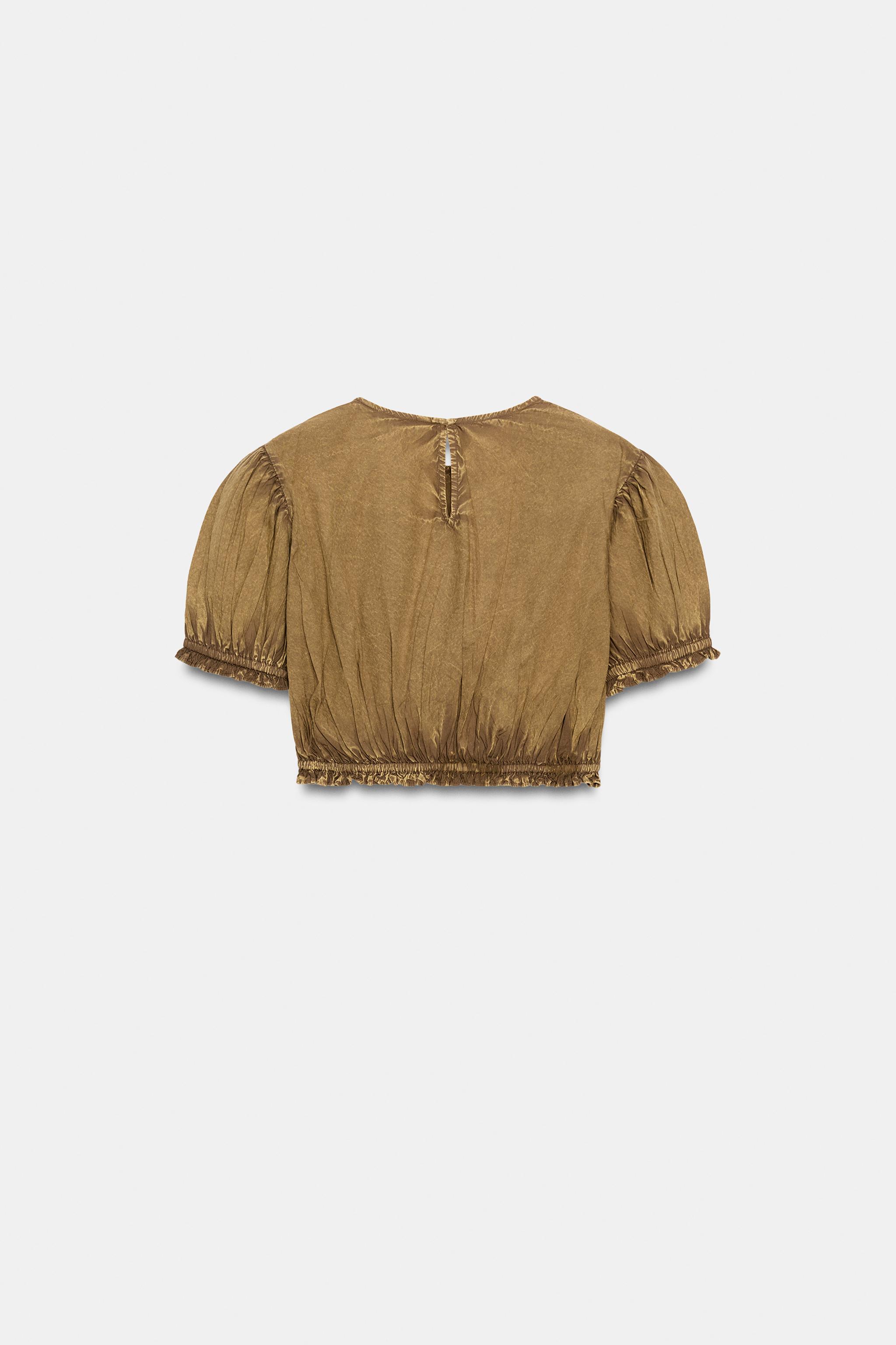 WASHED POPLIN CROP TOP