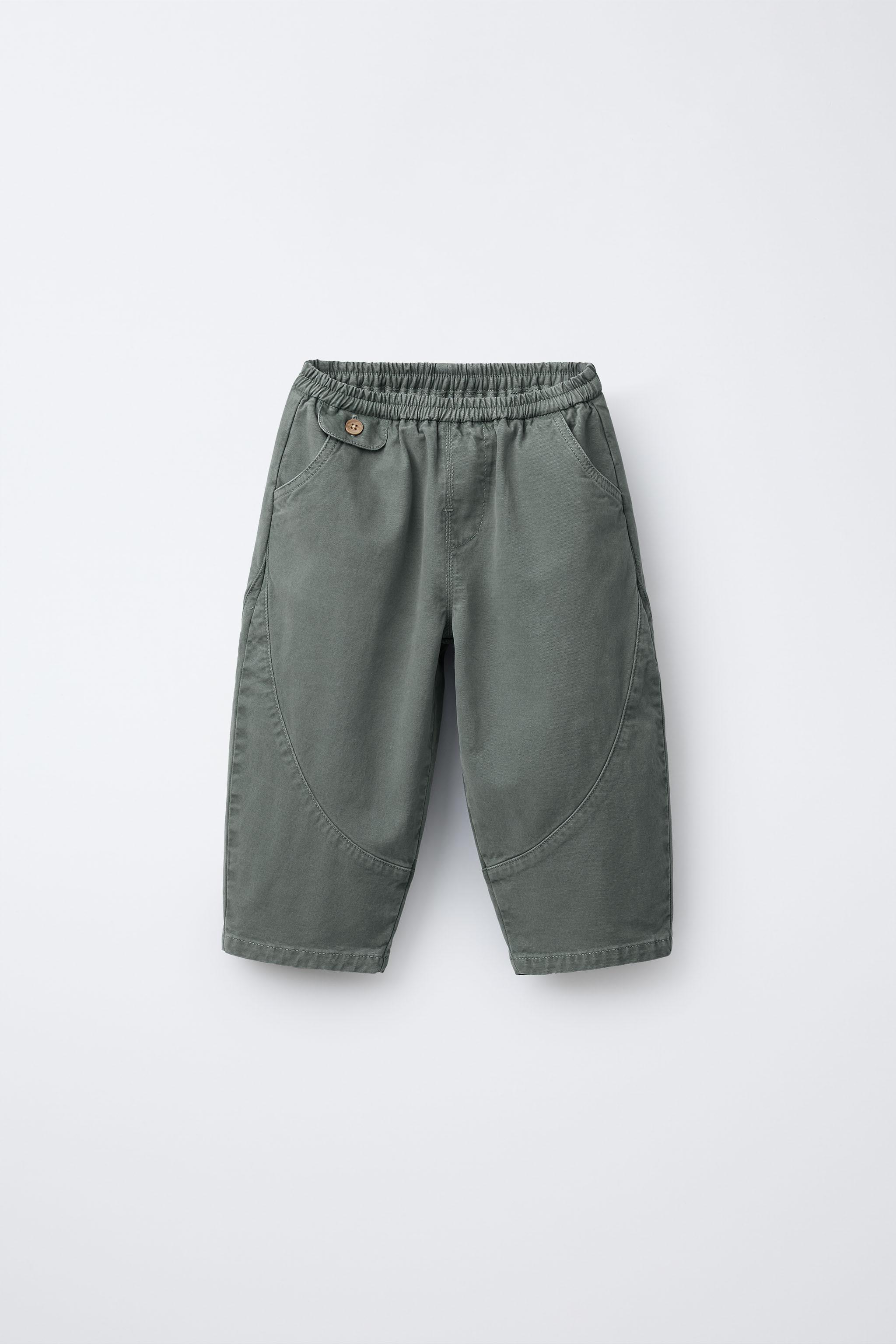 BALLOON PANTS WITH CUTS - Duck blue | ZARA United States