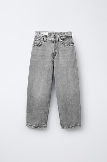 RELAXED BAGGY JEANS - MIDDENGRIJS van Zara