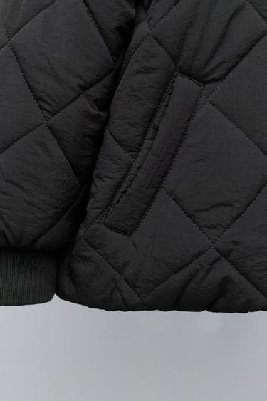BLOUSON REMBOURRÉ À CAPUCHE BIMATIÈRE - Gris anthracite de Zara - Image 6