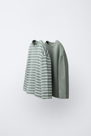 PAQUETE DE DOS PLAYERAS DE MANGA LARGA - Verde de Zara
