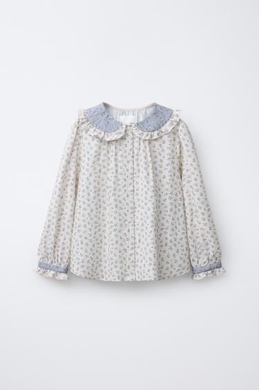 ROMANTIC FLORAL SHIRT - Ecru by Zara