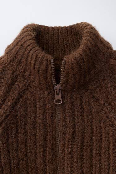 CARDIGAN WITH LACE BOWS - Brown by Zara - Image 2