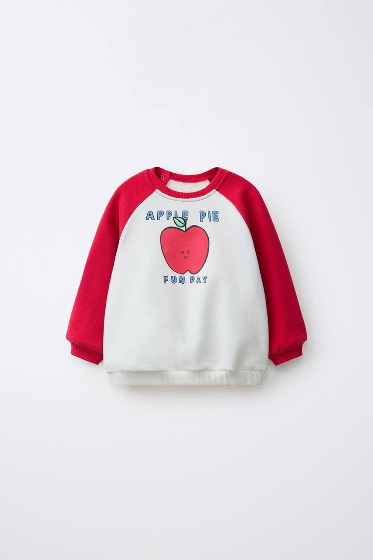SUDADERA MANGA RANGLÁN MANZANA