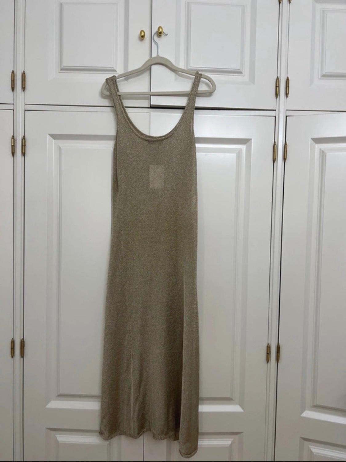 METALLIC THREAD KNIT DRESS - Image 2
