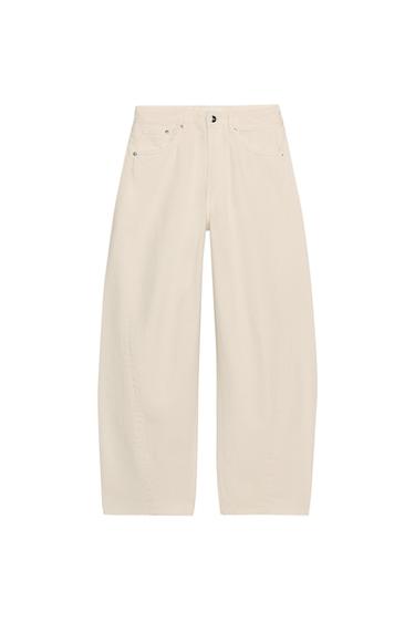 TEXANS TRF BAGGY BALLOON DE TIR MITJÀ - Blanc trencat de Zara