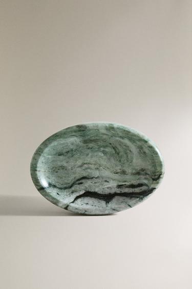 GREEN MARBLE SOAP DISH - Greens by Zara