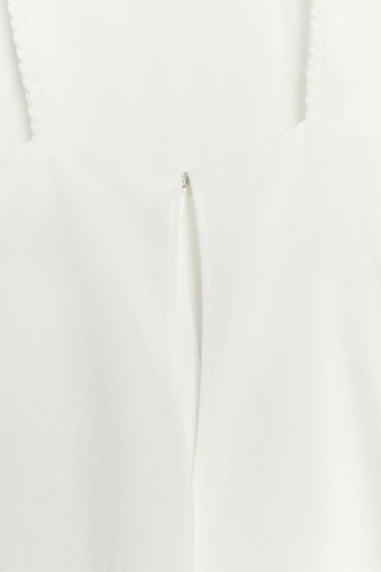Женский комбинезон Zara Halter Strap Jumpsuit, цвет: Устричный белый — фото 9