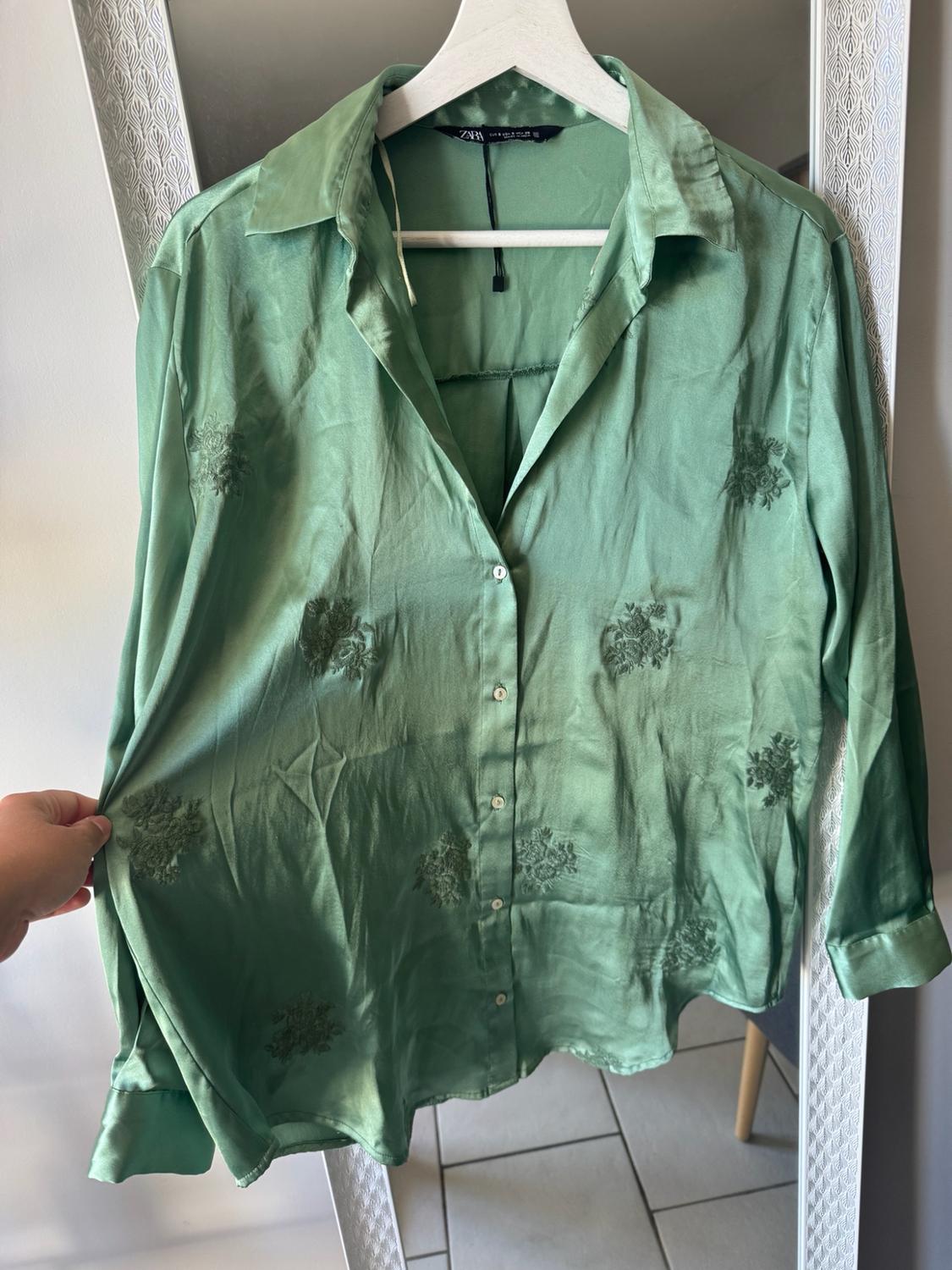 EMBROIDERED SATIN SHIRT - Image 4