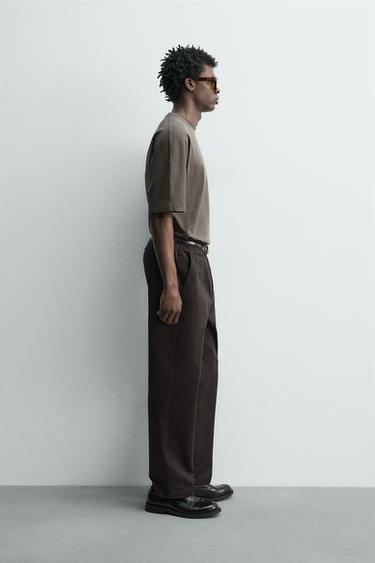 PANTALON CHINO REGULAR FIT - Noir / Marron de Zara - Image 3