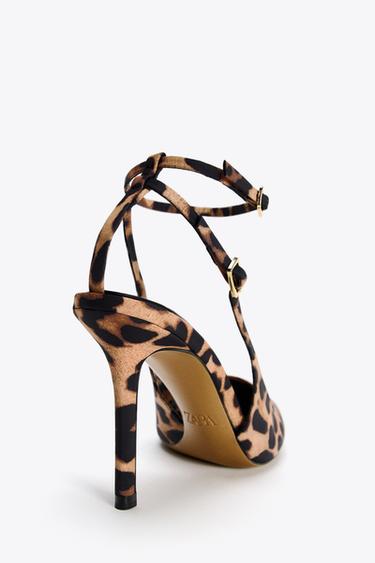 ANIMAL PRINT SLINGBACK HIGH HEELS - Leopard by Zara