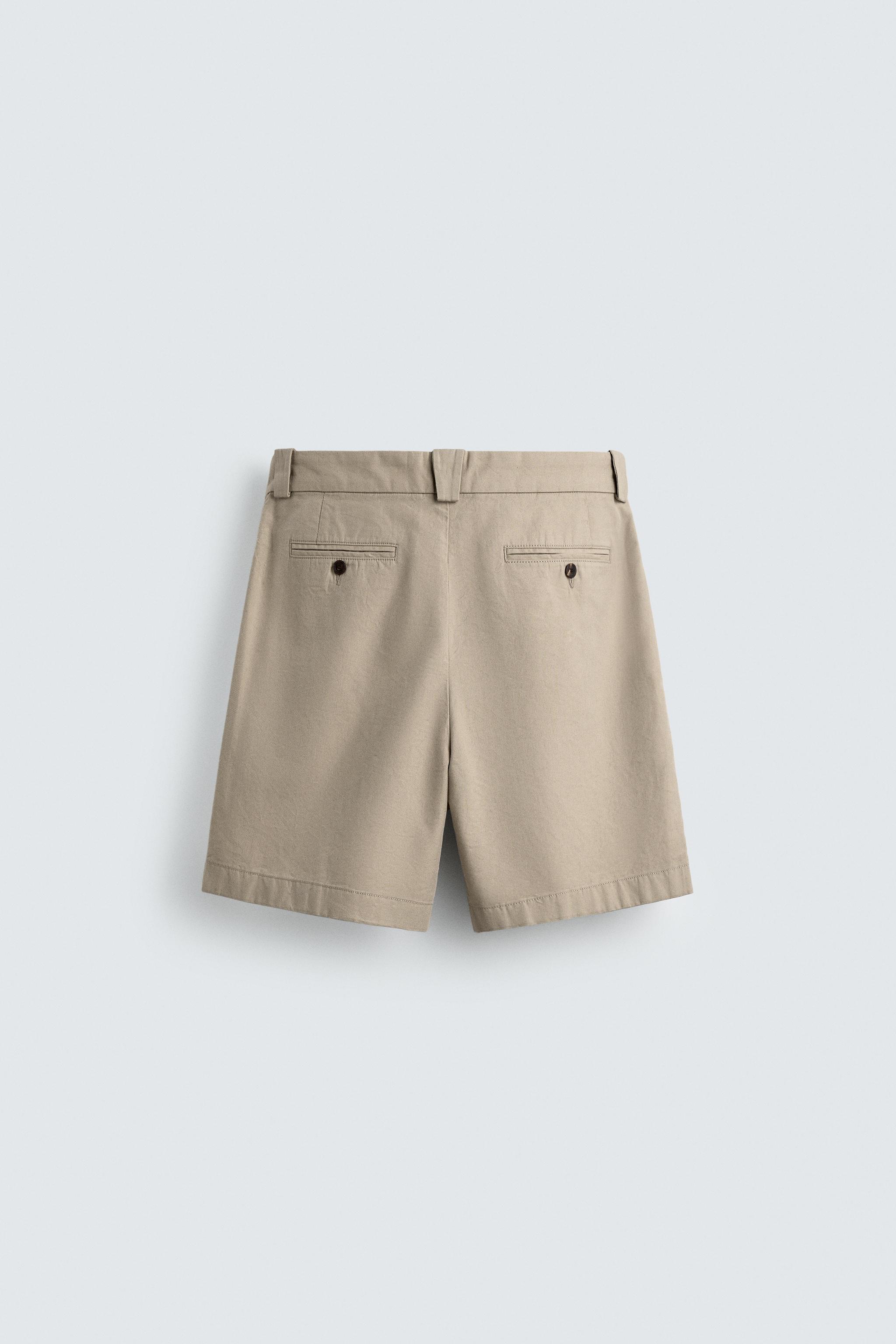 LYOCELL - COTTON PLEATED SHORTS