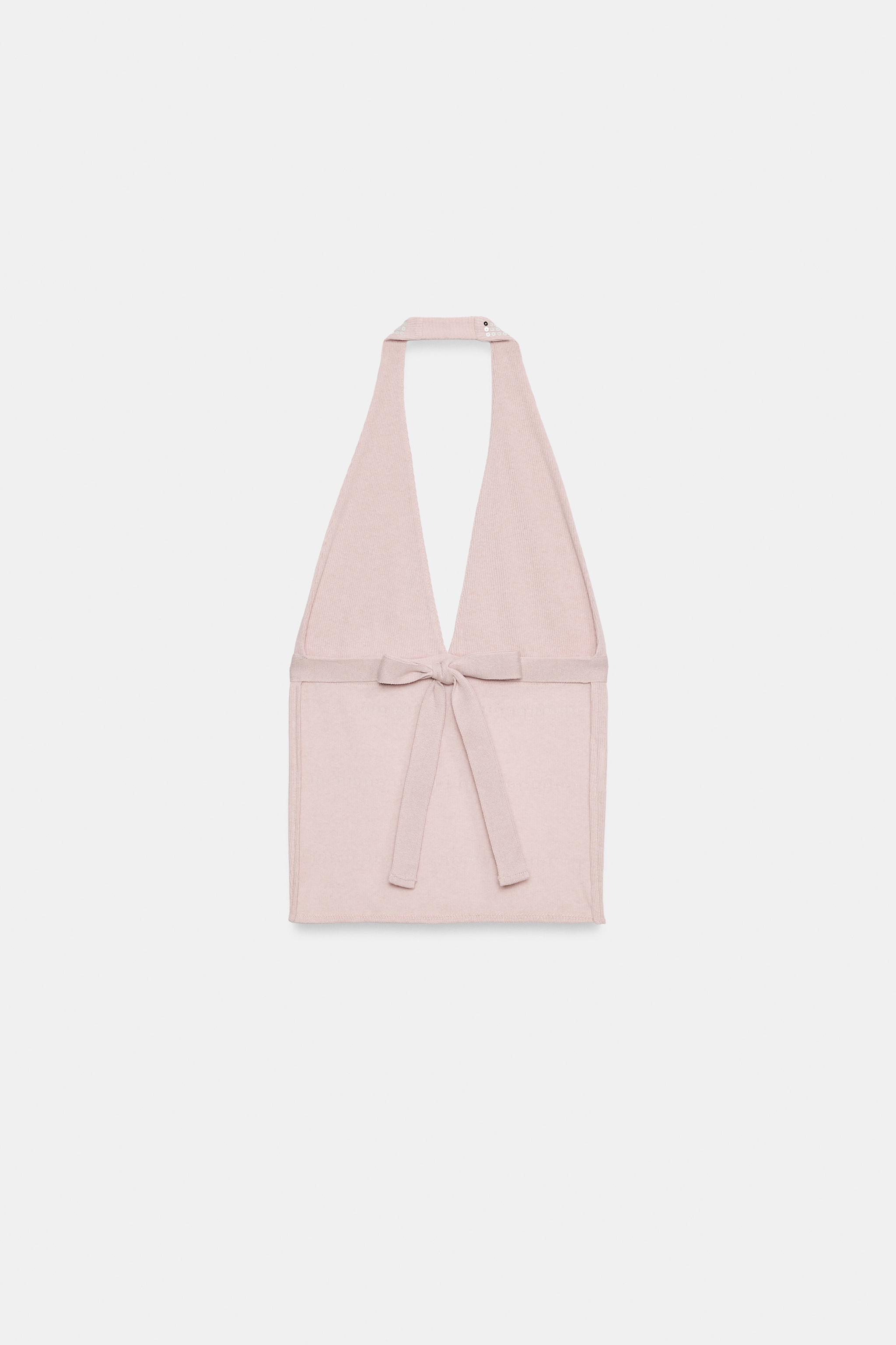 SEQUIN HALTER TOP - Pink | ZARA United States