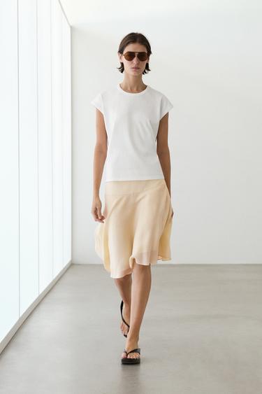 Camiseta sin mangas 100% algodón - Blanco roto de Zara - Imagen 0