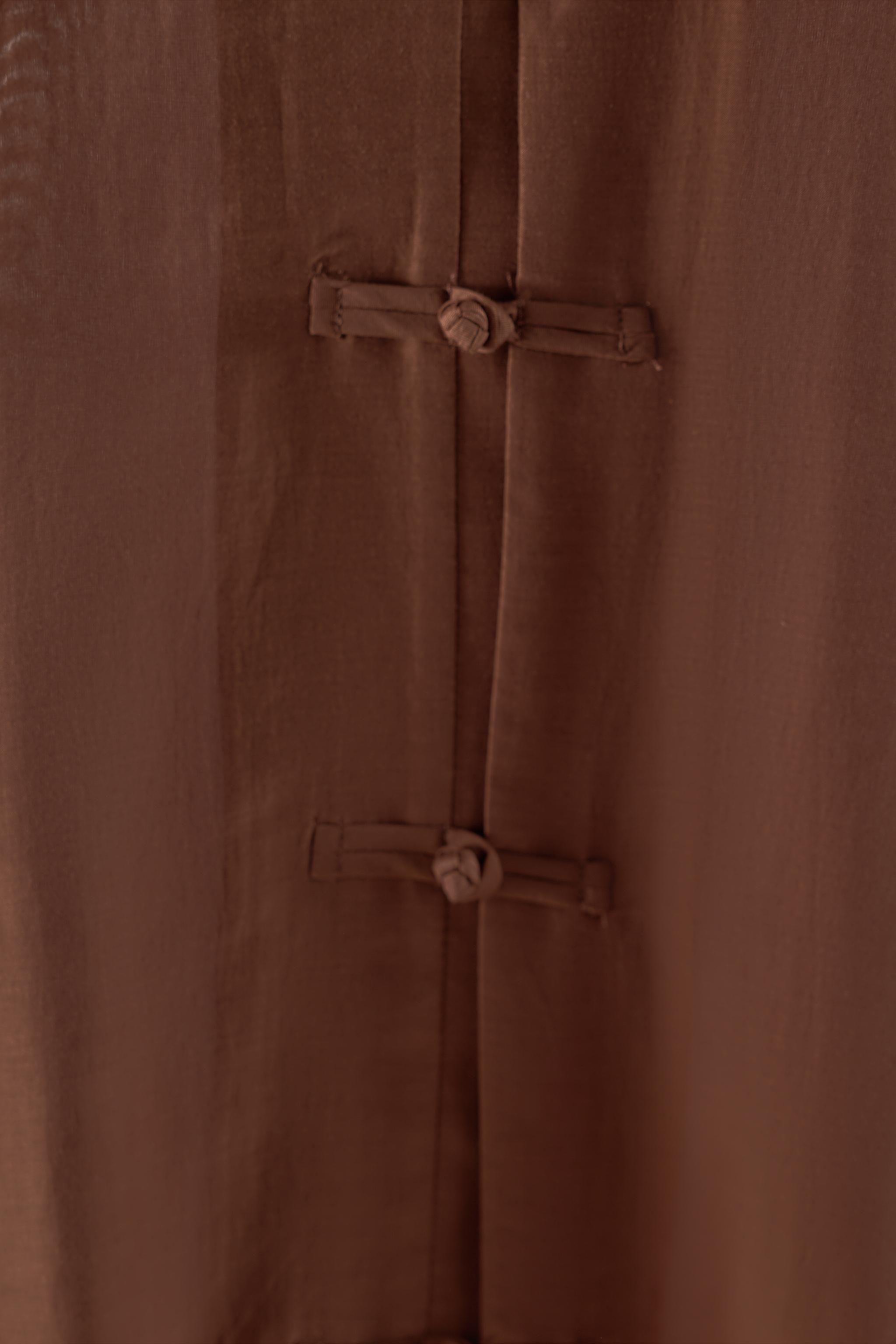 Женские рубашки Zara VISCOSE BLEND SHIRT WITH FROG FASTENINGS — фото 8