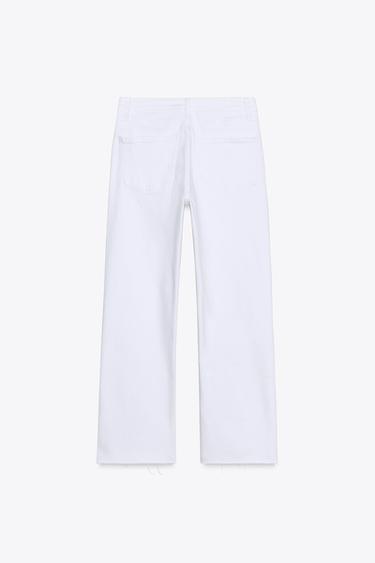 JEAN TRF COURT ÉVASÉ TAILLE HAUTE - Blanc de Zara - Image 4