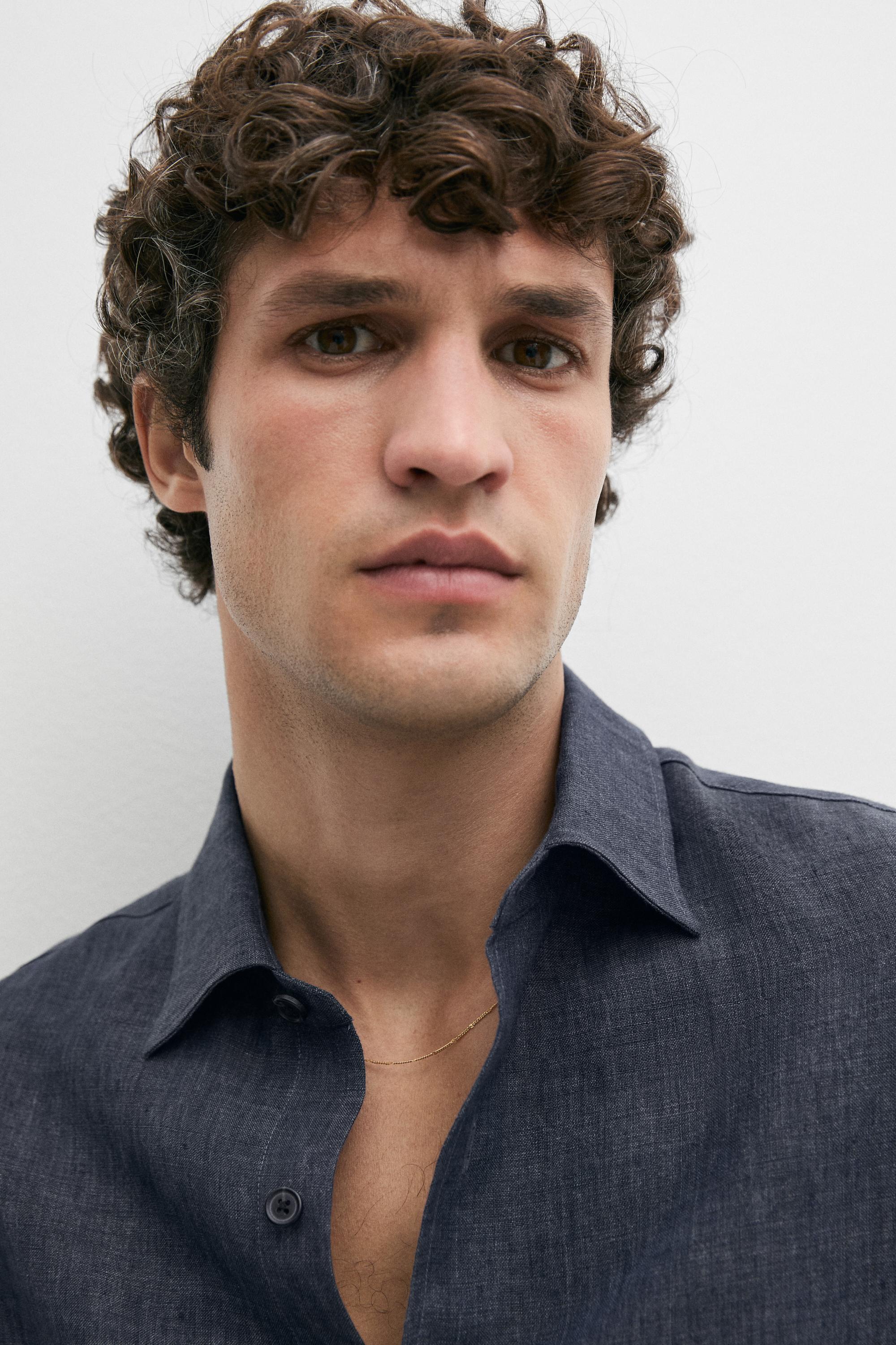 100% linen shirt with pocket