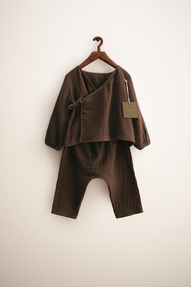 ZARA TIMELESS - PLAIN TEXTURED SET - Brown by Zara - Image 0