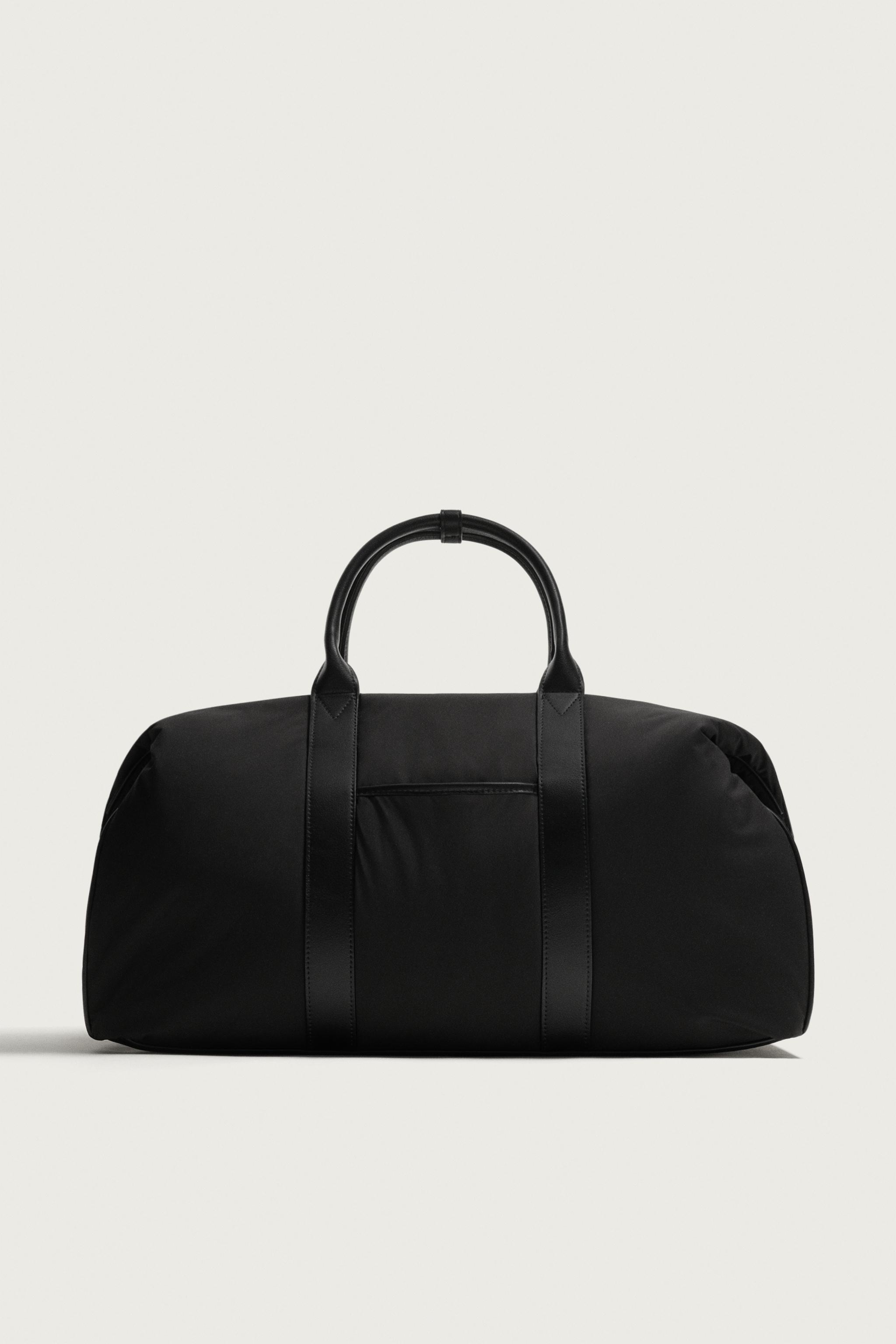 COMBINED NYLON TRAVEL BAG — Black
