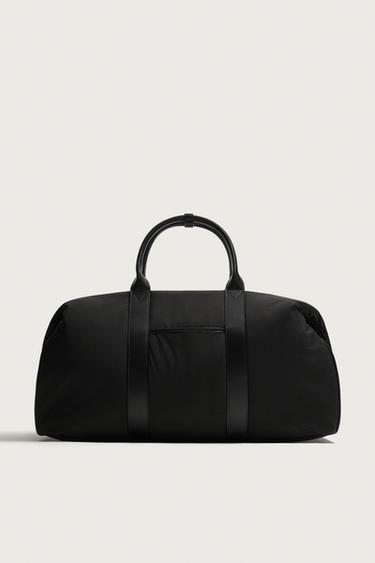BOLSA DE VIAJE NYLON COMBINADA - Negro de Zara - Imagen 0