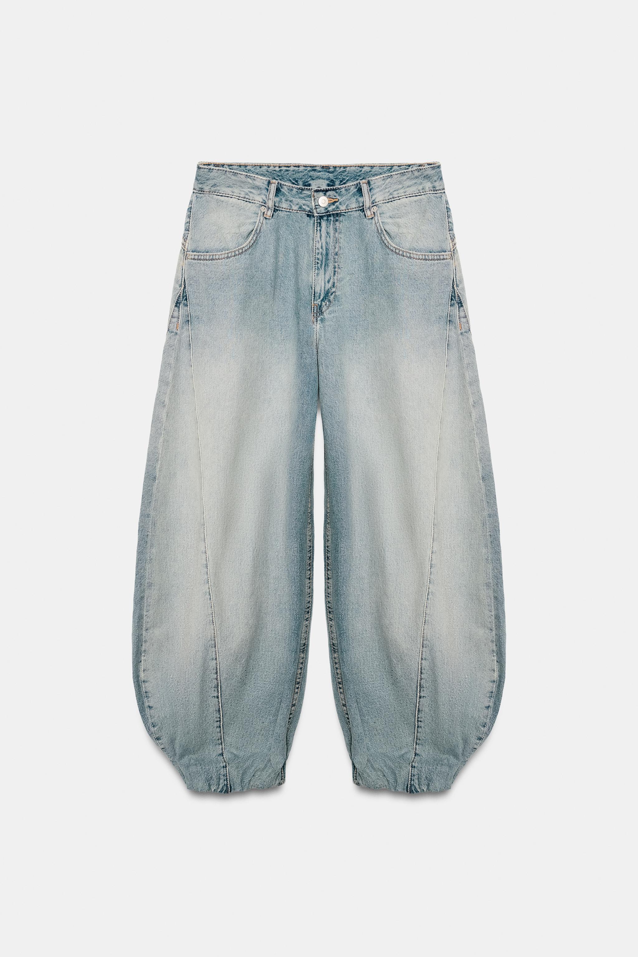 Zara Trf Orta Bel Lastikli Hacimli Jean görsel 8
