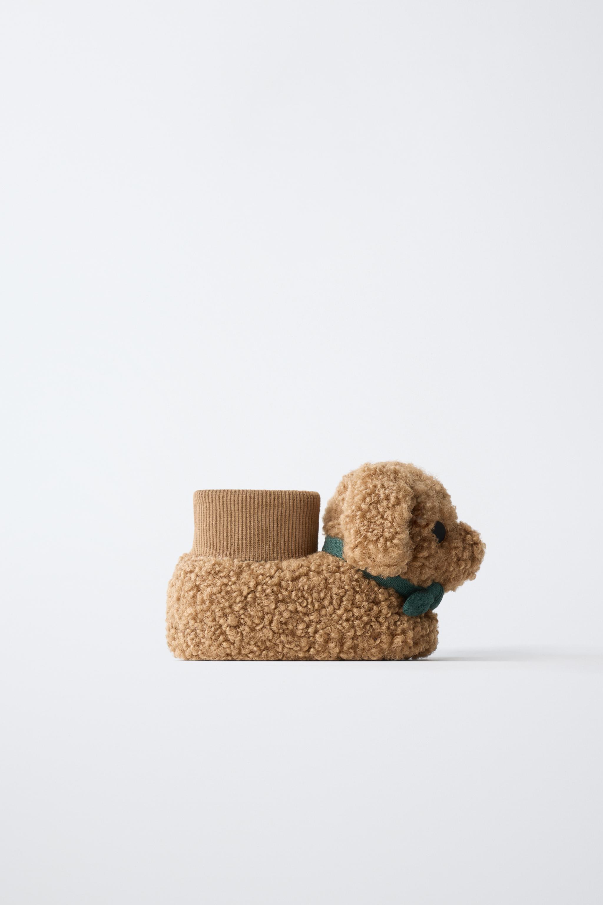 PUPPY SLIPPERS — Brown