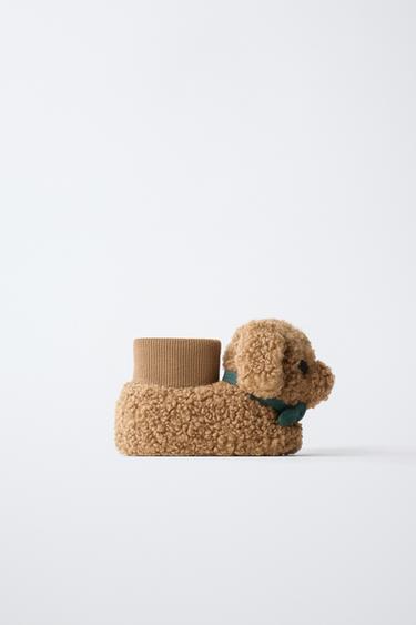 Zara DOG SLIPPERS - Brown - Image 0